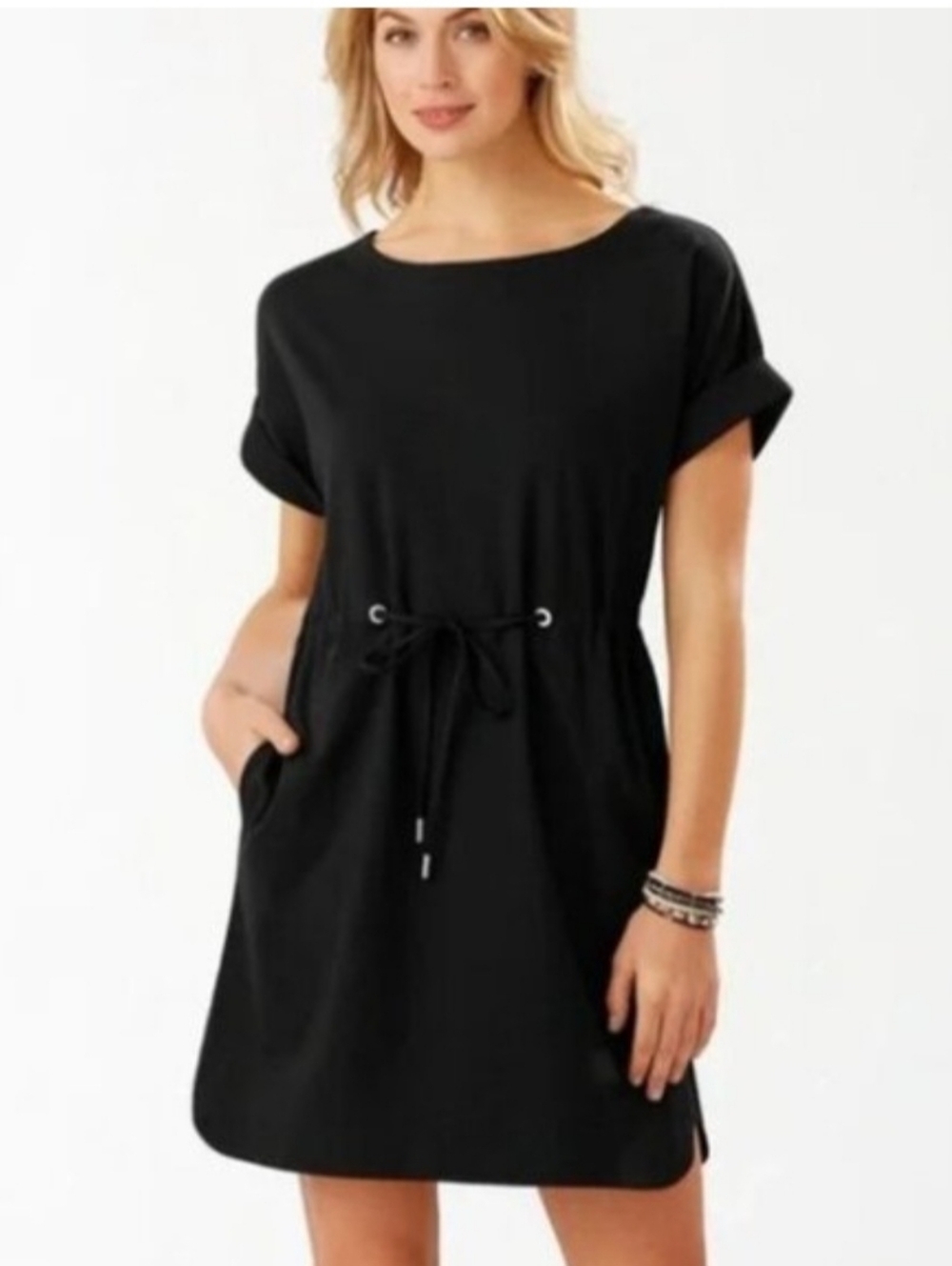 Tommy Bahama Drawstring Shortsleeve Dress M
